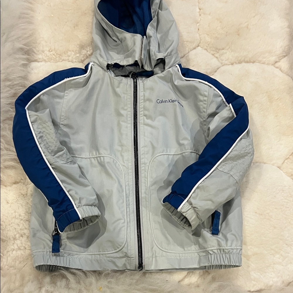 Calvin Klein Kids Silver and Navy Raincoat